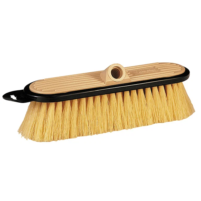 0406 – MR. LONGARM Car Wash Brush, 10 Inch Brush Width With Threaded Hole Without Handle Yellow/ Stiff Polypropylene ...